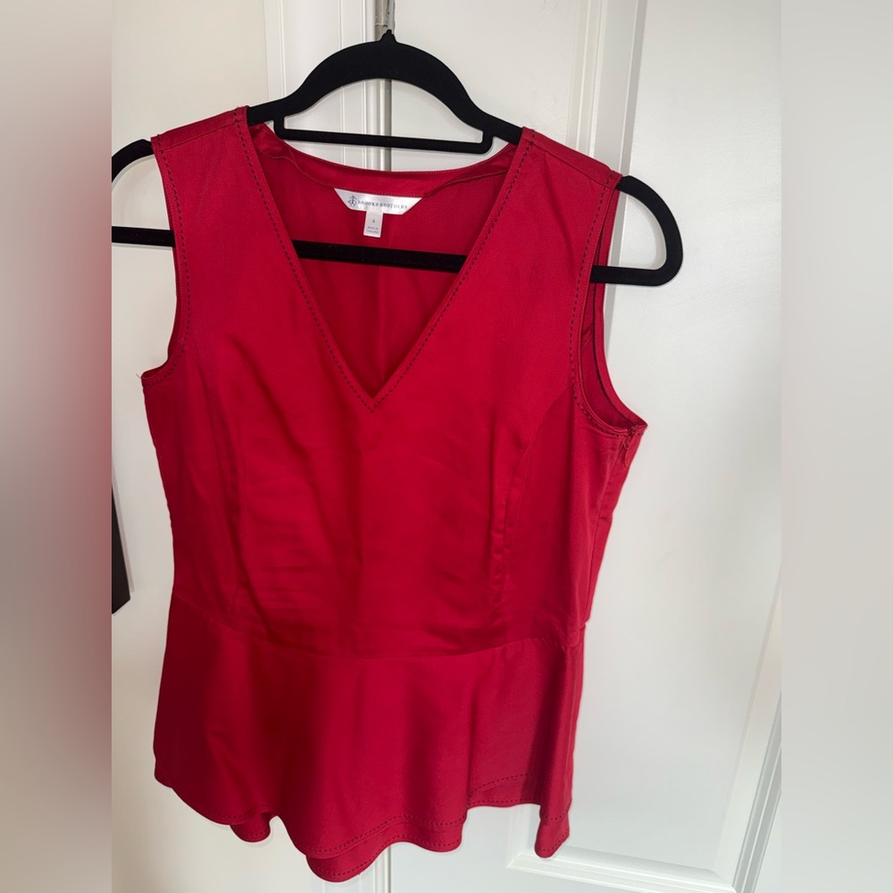 Brooks Brothers Red Top with Black Accent